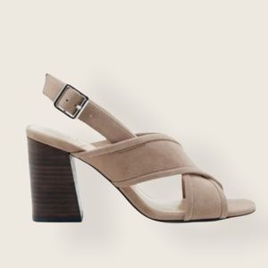 So Joree Dusted Taupe Heeled Sandals Sole Society